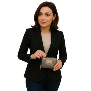 Michael Kors Wristlet Clutch Wallet Bag Distressed Gold Leather WOMEN'S WOMAN'S